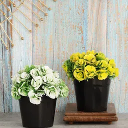 FOLIYAJ Set Of 2 Artificial Flower With Pot-22