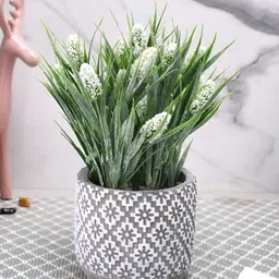 TAYHAA Green & Grey Artificial Plant With Ceramic Pot-12