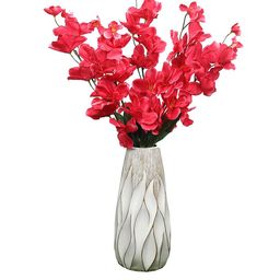 AMFLIXRed & Green Artificial Bonsai Orchid Flowers-image-37