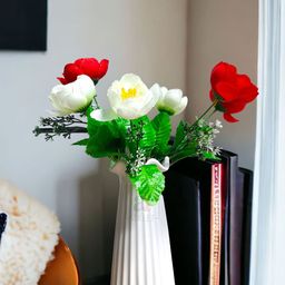 Art Street White & Red Peony Artificial Flowers-28