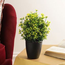 FOLIYAJ Yellow Artificial Plant With Pot-image-46