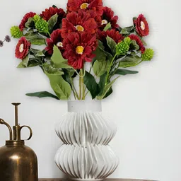 ARTSY Red & Green Jasmine Non Hanging Artificial Flower-1