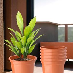 Kuber Industries Pack Of 6 Orange-Colored Planters-54