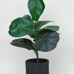 Blooming Floret Green Fiddle Floret Artificial Plant With Pot-40