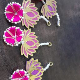 BS AMOR 4-Pcs Pink Lotus Wall Hangings-picture-23