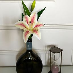 Blooming Floret White Lily Artificial Flower-10