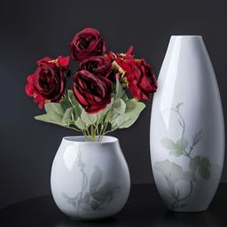 ARTSY Red & Green Non Hanging Rose Artificial Flower-51