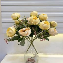 ARTSY Green & Yellow 2 Pieces Chrysanthemum Artificial Flowers-2