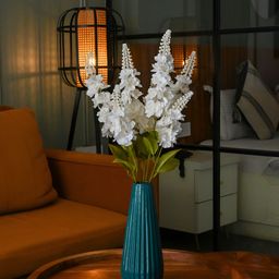 Blooming Floret White & Green Artificial Flower-11