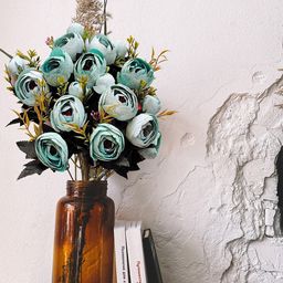 ARTSY Green 2 Pieces Rose Artificial Flowers-image-85