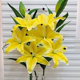 ARTSY Yellow Lily Artificial Flower image 5