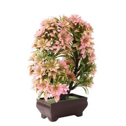 FOLIYAJ Solid Artificial Gerber Flowers With Pots image 3