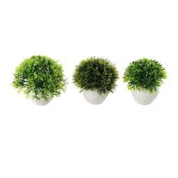 FOLIYAJ Set Of 3 Solid Artificial Plants With Pot image 4