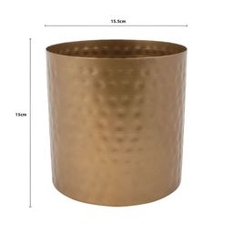 Homesake Set Of 2 Hammered Metal Planters with Stands image 3