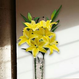 ARTSY Yellow Lily Artificial Flower image 3
