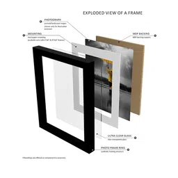 RANDOM Set Of 12 Black Photo Frames With Plaque image 5