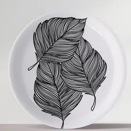 Nestroots Black & White Printed Ceramic Wall Plates-image-22