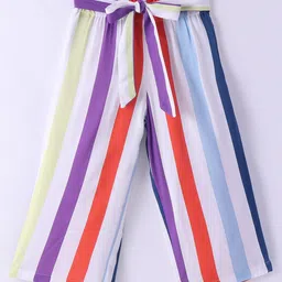 CrayonFlakes Girls Striped Straight Palazzos-image-48