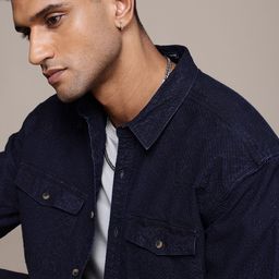 Roadster Men Textured Oversized Pure Cotton Casual Shirt-image-99