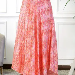 NEUDIS Floral Printed Flared Maxi Lehenga Skirt-image-27