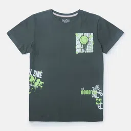 Palm Tree Boys Graphic Printed Pure Cotton T-shirt-image-65