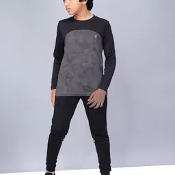 Technosport Boys Abstract Printed Antimicrobial Slim Fit Sports T-shirt-picture-56
