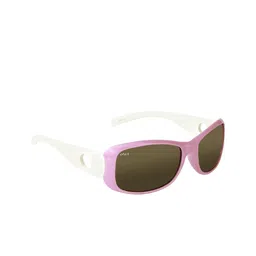 Spiky Unisex Kids Grey Lens & Purple Rectangle Sunglasses with Polarised Lens-Zp013-85