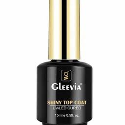 Gleevia Professional UV/LED Shiny No-Wipe Top Coat Gel 15 ml - Clear-43