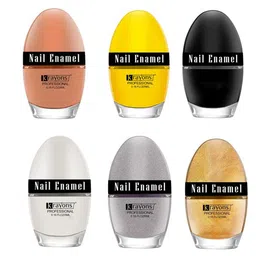 krayons Professional Set Of 6 High Shine Quick Dry Glossy Nail Paints - 5ml Each-image-99