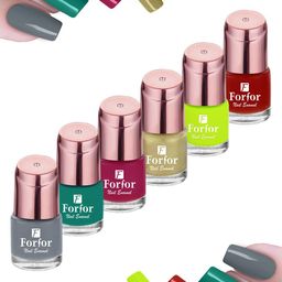 FORFOR Rose Gold Set Of 6 Perfect Stay Nail Polish - 6ml Each - 110-113-101-104-116-107-92