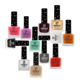 PERPAA Set Of 12 Super Matte Quick-Dry & Long Lasting Nail Polish 6ml Each - Combo 22-16