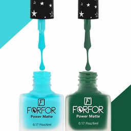 FORFOR Set Of 2 Power Matte Long Lasting Nail Polishes 6ml Each - Shades 113 & 117-14