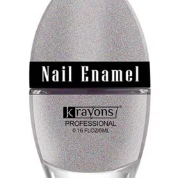 krayons Professional High Shine Quick Dry Glossy Nail Paint 5ml - Silver Glitter 76-image-2