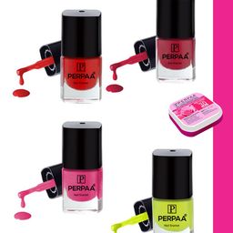 PERPAA Set Of 4 Trendy High-Shine Long-Lasting Non-Toxic Nail Polishes - 5ml Each-41
