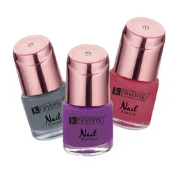 krayons Set of 3 Color Me Crazy Gel Long Lasting Nail Polish - 8 ml each-image-87