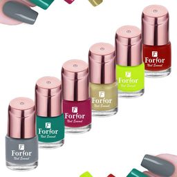 FORFOR Set of 6 Perfect Stay Rose Gold Glossy Long-Lasting Nail Polishes - 6ml each-18