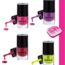 PERPAA Set of 4 Trendy Quick-Drying & Long Lasting Gel Nail Enamel - 5 ml each-46