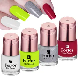 FORFOR Set of 4 Perfect Stay Rose Gold Long-Wearing Glossy Nail Enamel - 6 ml each-54