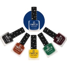 FORFOR Set Of 6 Power Matte HD Colors Long Lasting Nail Polishes - 6ml Each-5