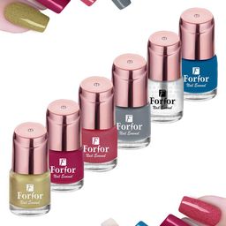 FORFOR Set of 6 Perfect Stay Rose Gold Glossy Long-Lasting Nail Polishes - 6ml each-42