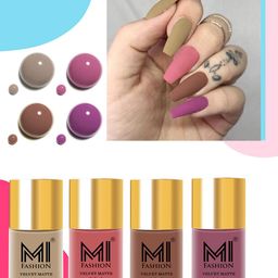 MI FASHION Set Of 4 Velvet Matte High-Pigmented Nail Polish - 9.9ml Each-10