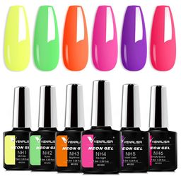 VENALISA Set Of 6 Neon Gel Nail Polish 7.5ml Each - NH01-NH02-NH03-NH04-NH05-NH06-4