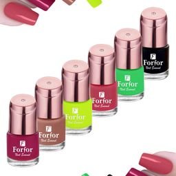 FORFOR Set Of 6 Perfect Stay Glossy Nail Polish 6ml Each - 101+102+103+116+117+118-52