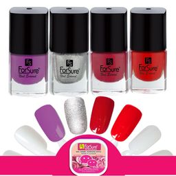 ForSure Trendy Quick Dry Set of 4 Nail Paints - 5ml Each - 105 - 106 - 107 - 109-56