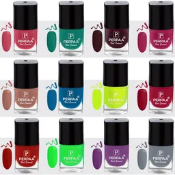 PERPAA Set of 12 Trendy Quick-Drying & Long Lasting Gel Nail Enamel 5 ml each - Combo 04-13