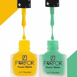 FORFOR Set Of 2 Power Matte Long Lasting Nail Polishes 6ml Each - Shades 116 & 109-12