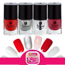 ForSure Trendy Quick Dry Set of 4 Nail Paints - 5ml Each - 105 - 106 - 107 - 114-4