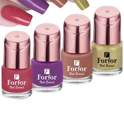 FORFOR Set of 4 Perfect Stay Rose Gold Glossy Long-Lasting Nail Polishes - 6ml each-7