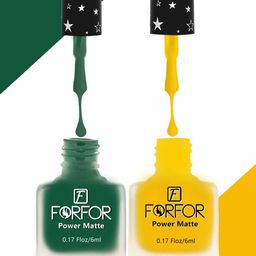 FORFOR Set Of 2 Power Matte Long Lasting Nail Polishes 6ml Each - Shades 116 & 117-17