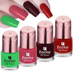FORFOR Set of 4 Perfect Stay Rose Gold Long-Wearing Glossy Nail Enamel - 6 ml each-30